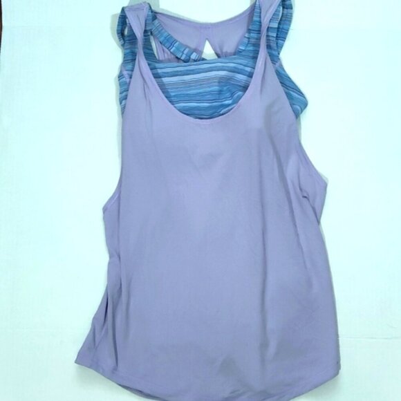 Lululemon Ready & Go Tank Top sz 6 Lilac Wave Twist Kayak Blue - Picture 5 of 10